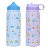 Športová fľaša na termálnu vodu so slamkovým vrchnákom